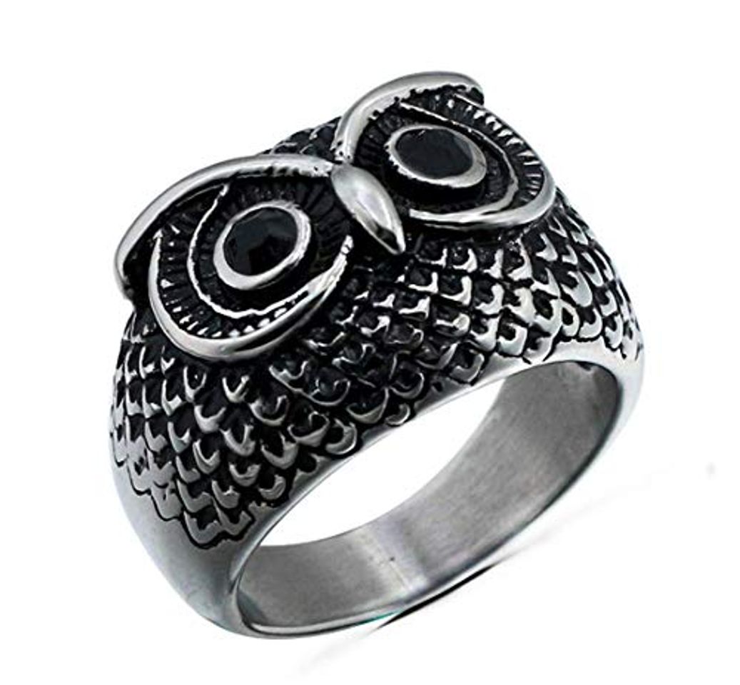 Fashion NA Mans Cute Owl with Big Eyes Stainless Steel Rings