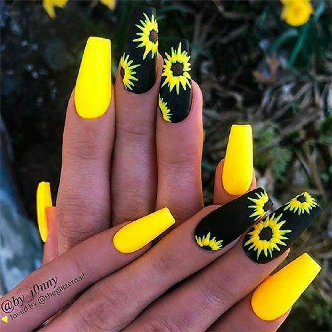 Fashion Unhas longas estilo: gira-sol