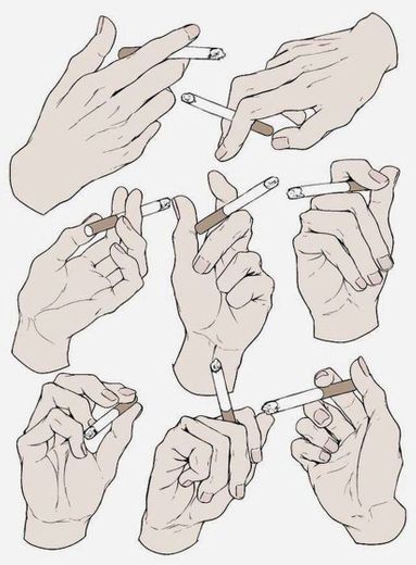 Hand and cigarette