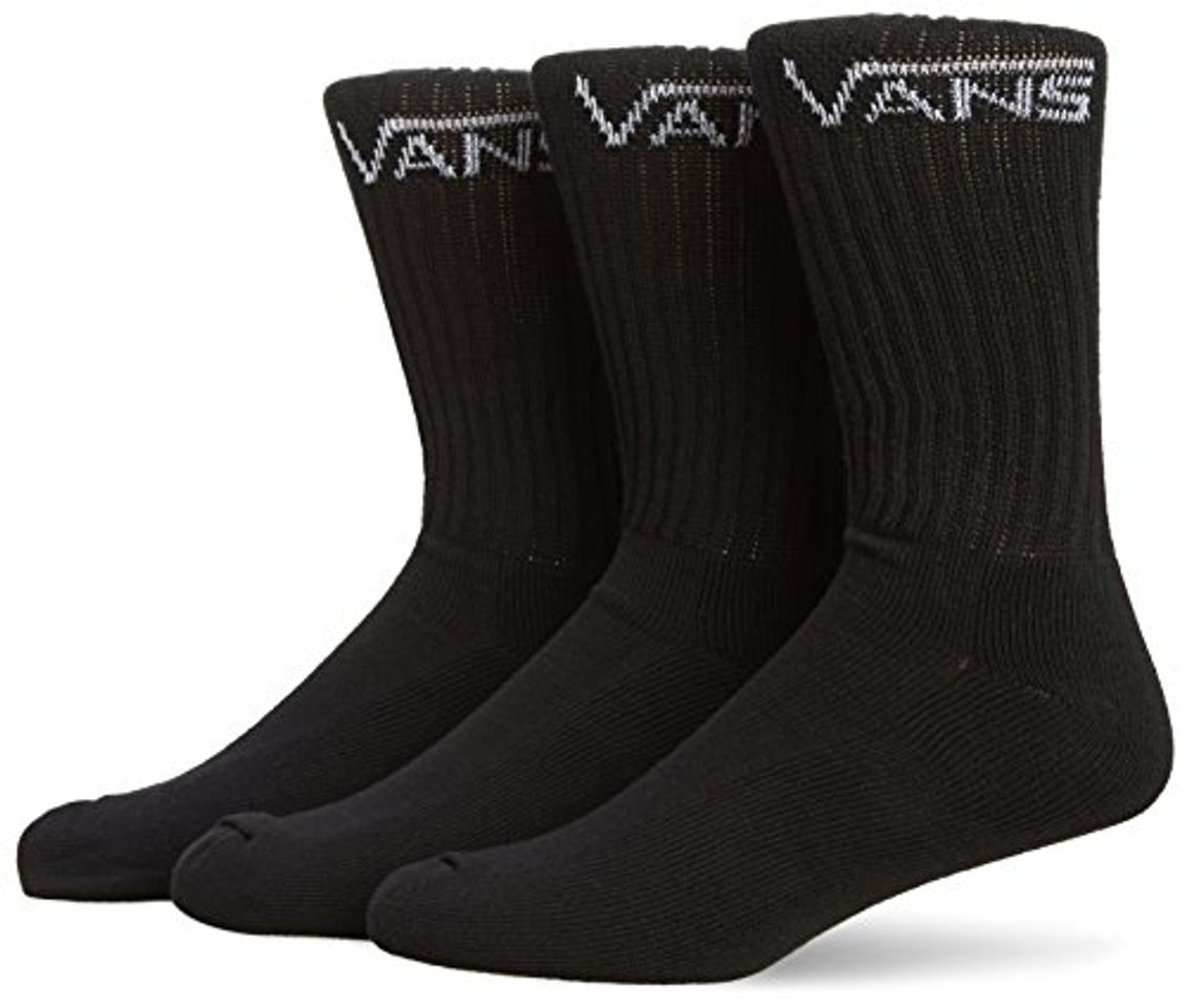 Lugares Vans Herren Socken Classic Crew, 3er Pack, Gr. EU 42.5-47, schwarz