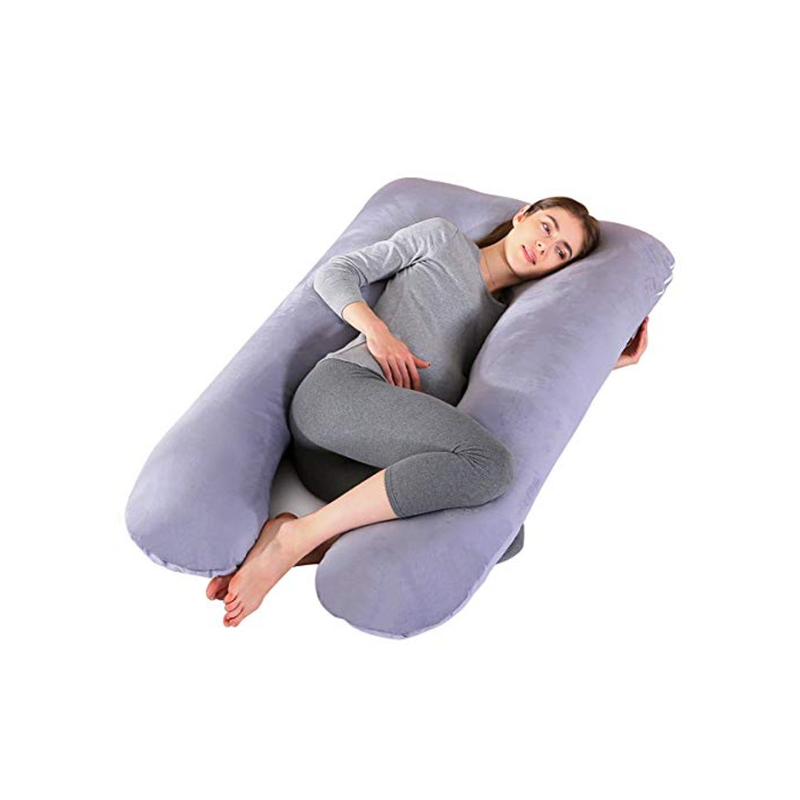 Home Almohada de embarazo, almohada de cuerpo completo con forma de U grande,