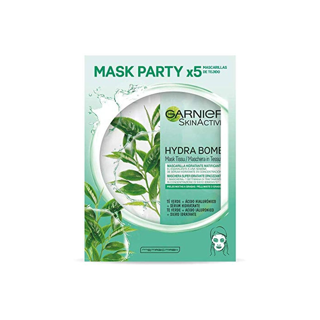 Social Garnier SkinActive Mask Tissu Matificante x5 unidades