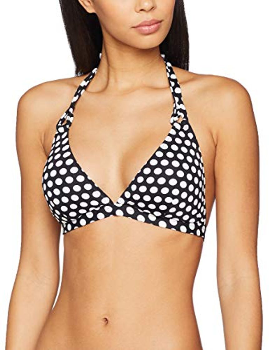 Moda Esprit Crosby Beach Padded Halterne Parte de Arriba de Bikini, Negro