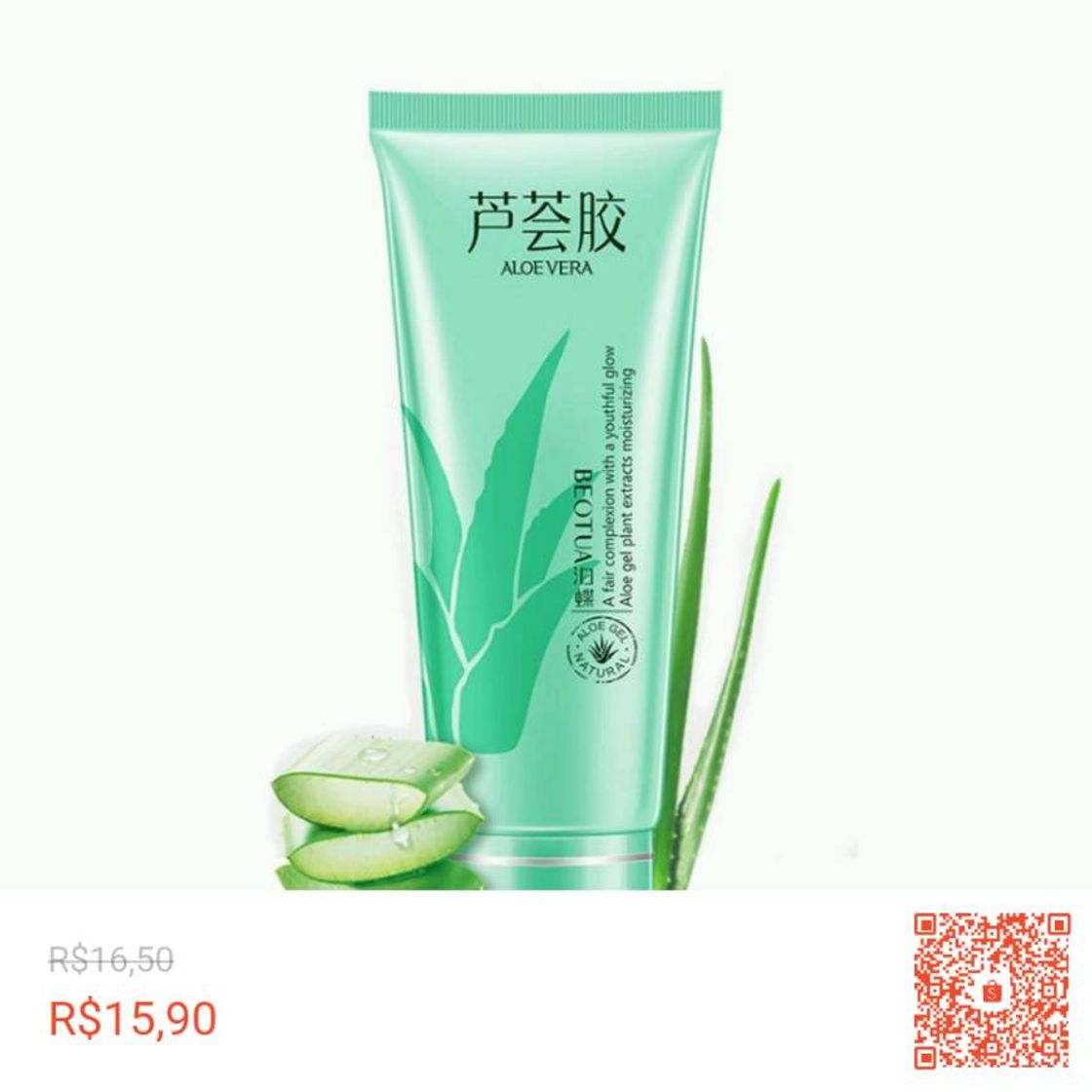 Moda Confira Creme de Cuidado Facial com Aloe Vera / Gel Facial H