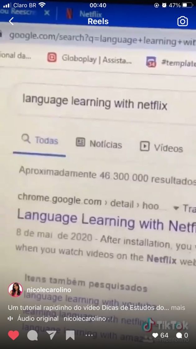 Moda ESTUDAR INGLÊS PELA NETFLIX 