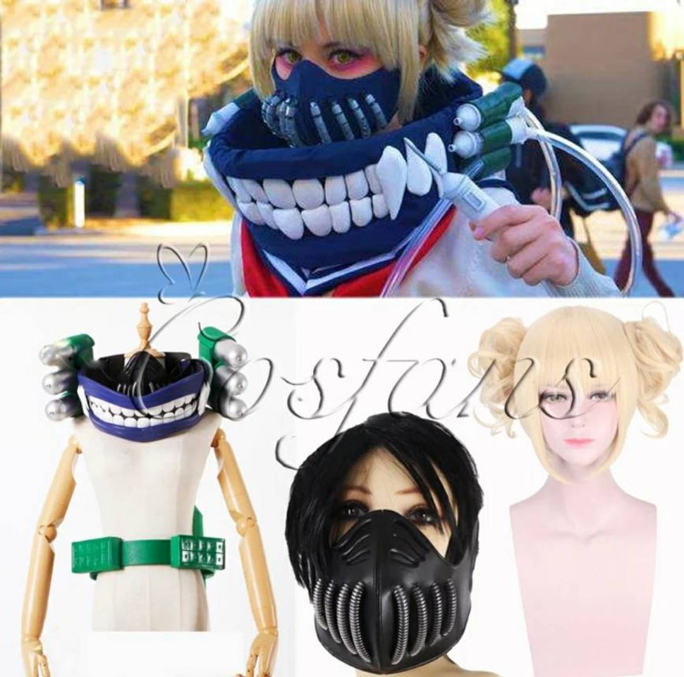 Fashion ✨Peruca,máscara e acessórios para cosplay himiko toga✨