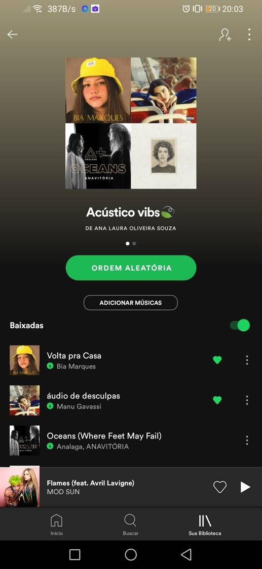 Moda Minha mais nova playlist no Spotify 😍 acústico vibe 🍃