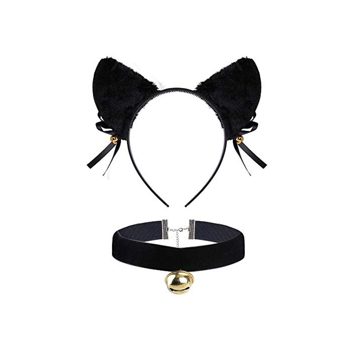 Producto FLOFIA Kit Disfraz de Gato Accesorios Diadema de Gato Orejas de Gato