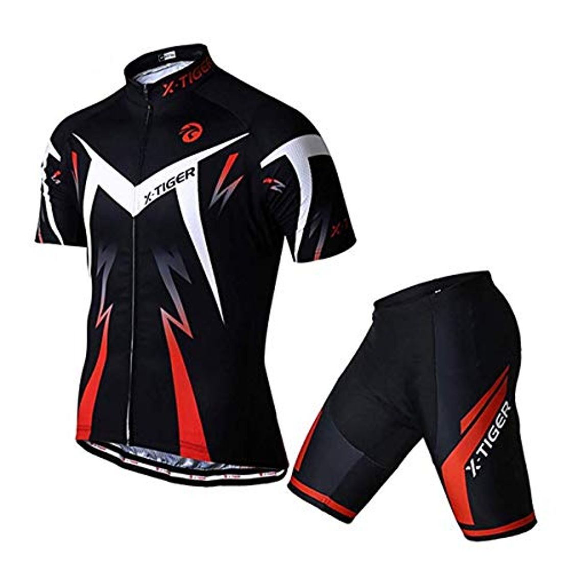 Products X-TIGER Hombres de Bicicleta Manga Corta Maillots con 5D Acolchado Gel MTB