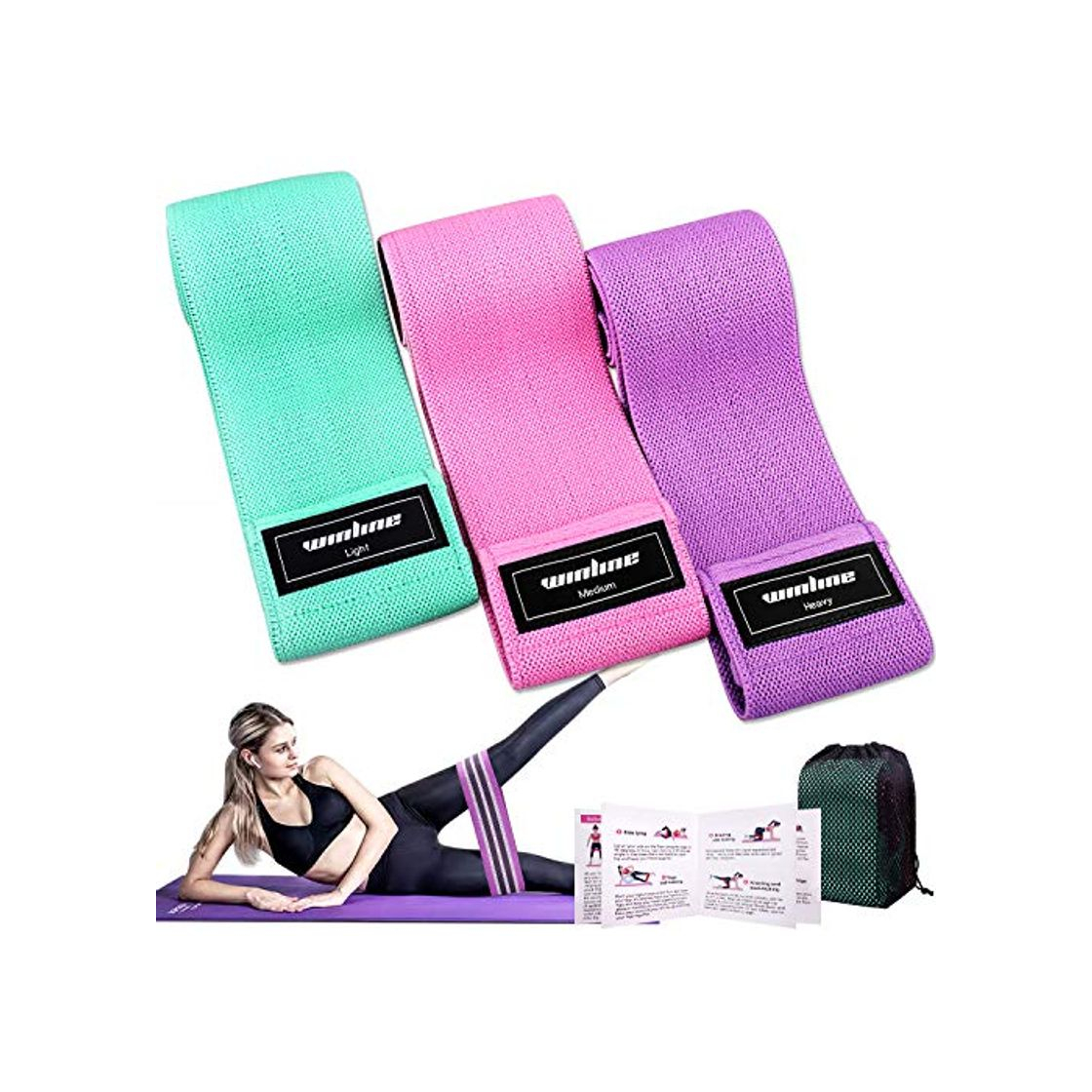 Producto Bandas Elasticas Gluteos Musculacion, 3 Piezas Cintas Elasticas Musculacion para Piernas/Glúteos/Muslo,Bandas de