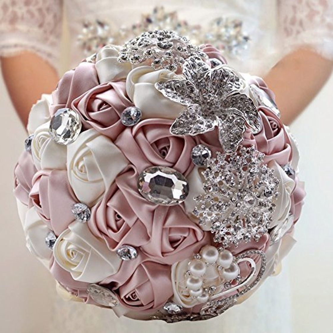 Product Fouriding Bouquet de Lujo Nupcial de la Boda Ramo de Flores Rose