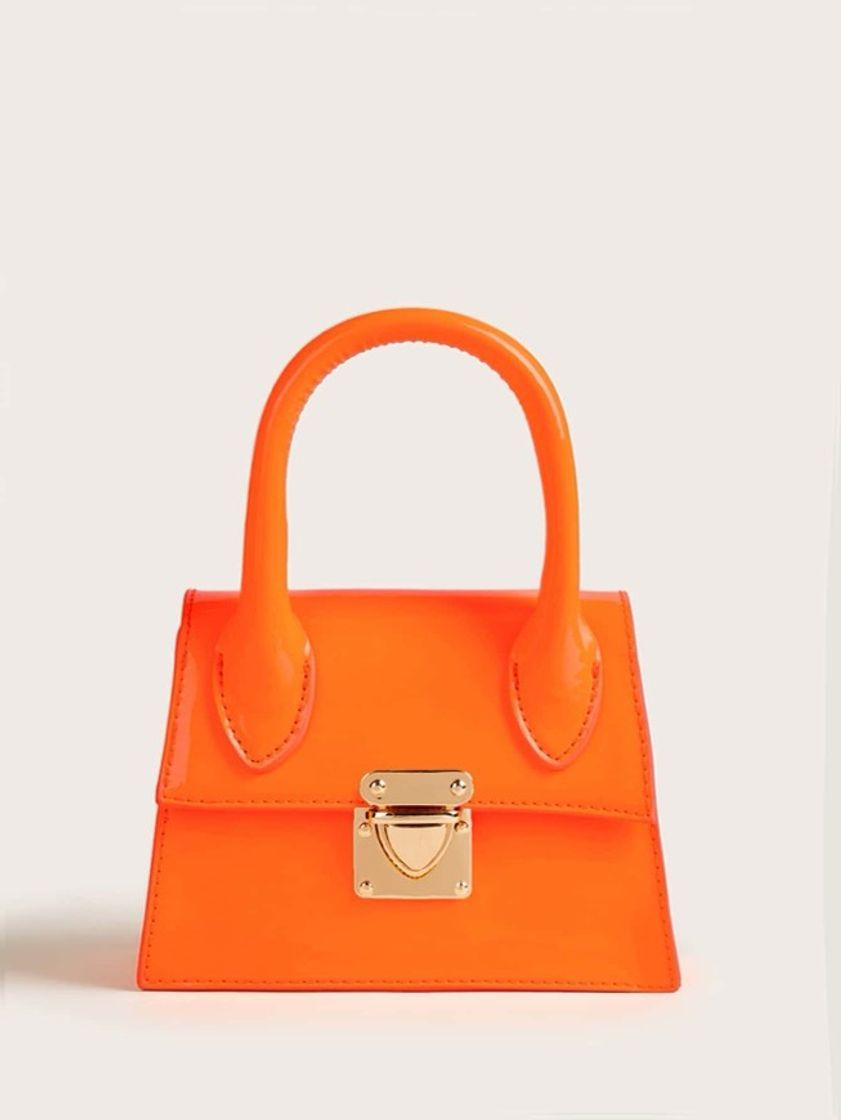 Fashion Bolsa laranja neon