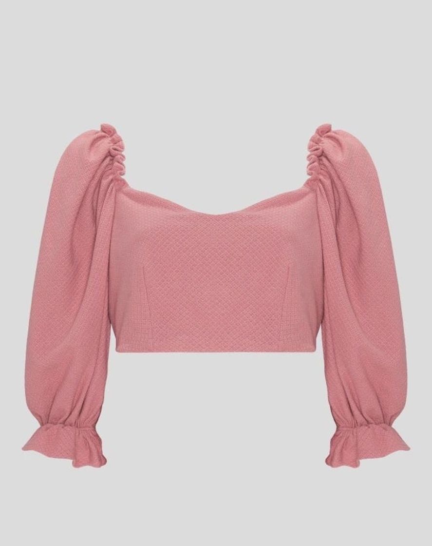 Moda Cropped rosa