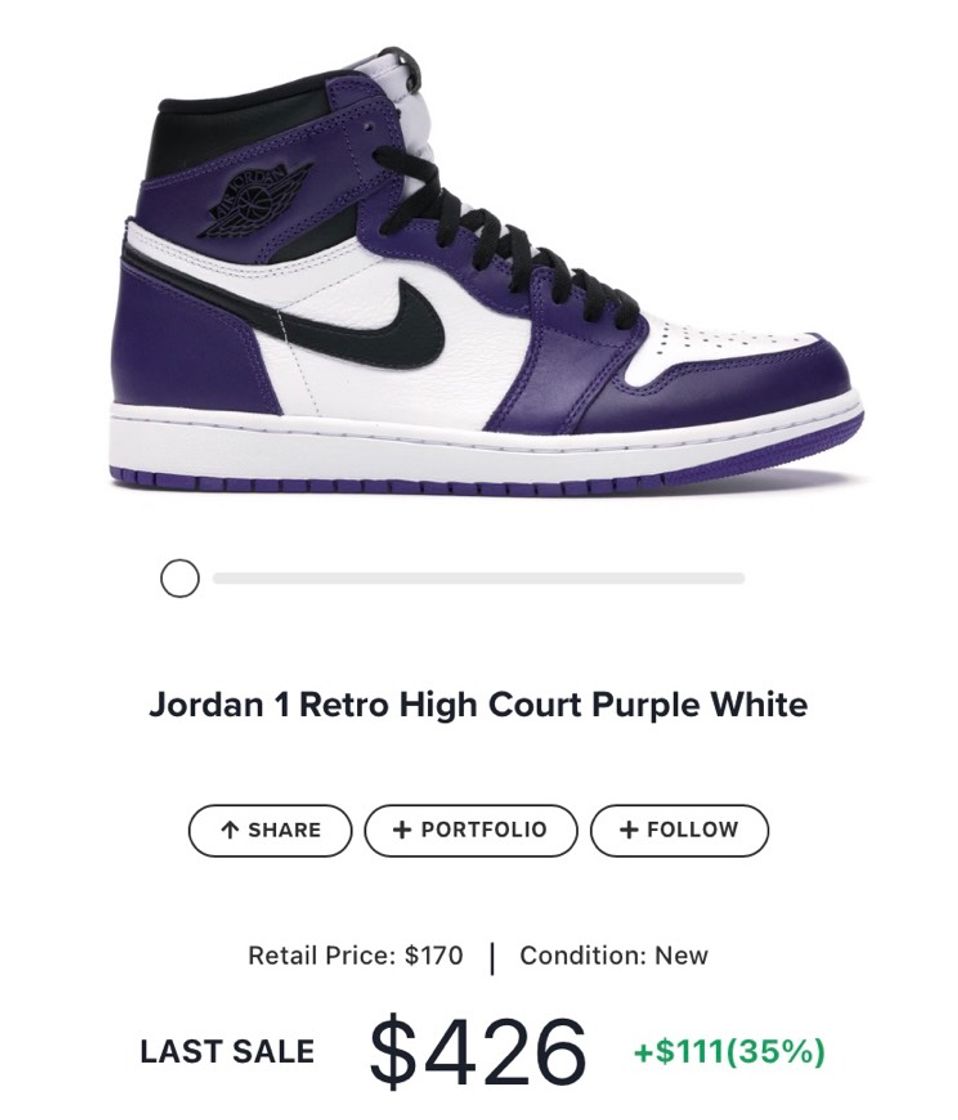 Social Jordan 1 Retro High Court Purple White 