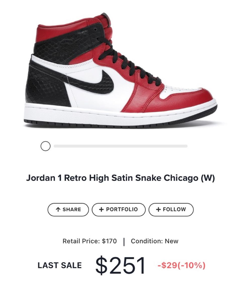 Social Jordan 1 Retro High Satin Snake Chicago (W)