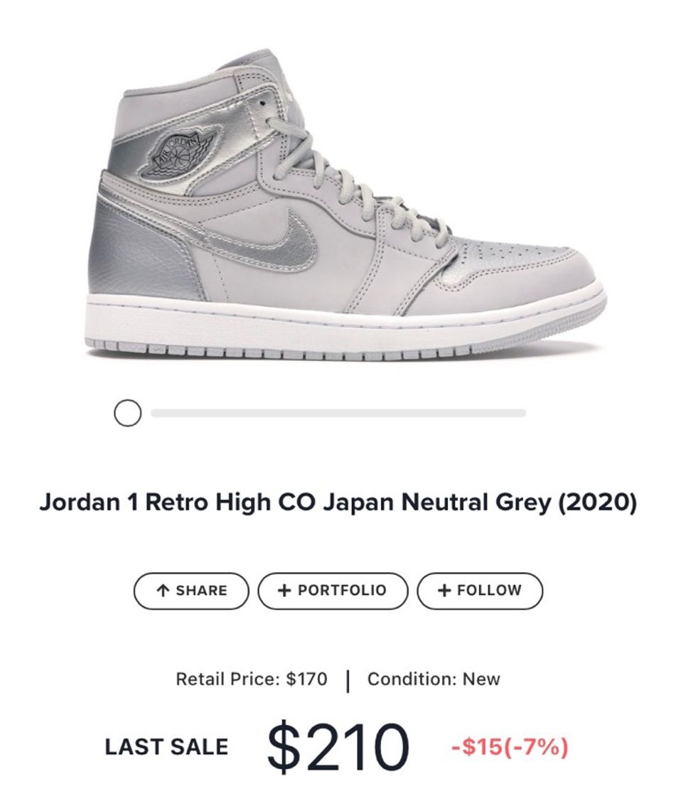 Moda Jordan 1 Retro High CO Japan Neutral Grey (2020) - DC1788-029