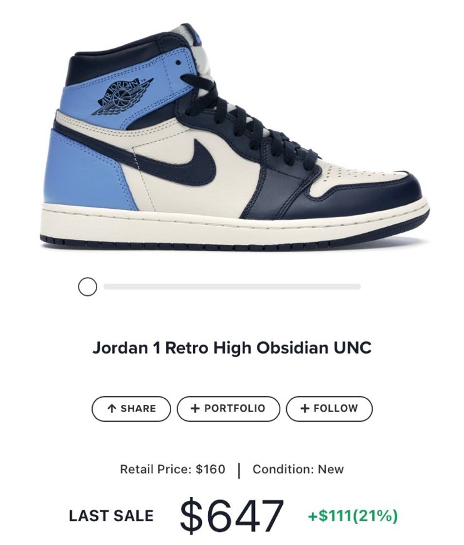 Social Nike Jordan 1 Retro High Obsidian UNC 