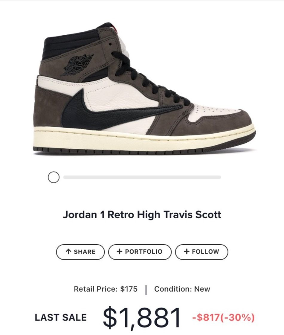 Moda Nike Air Jordan 1 retro high Travis Scott