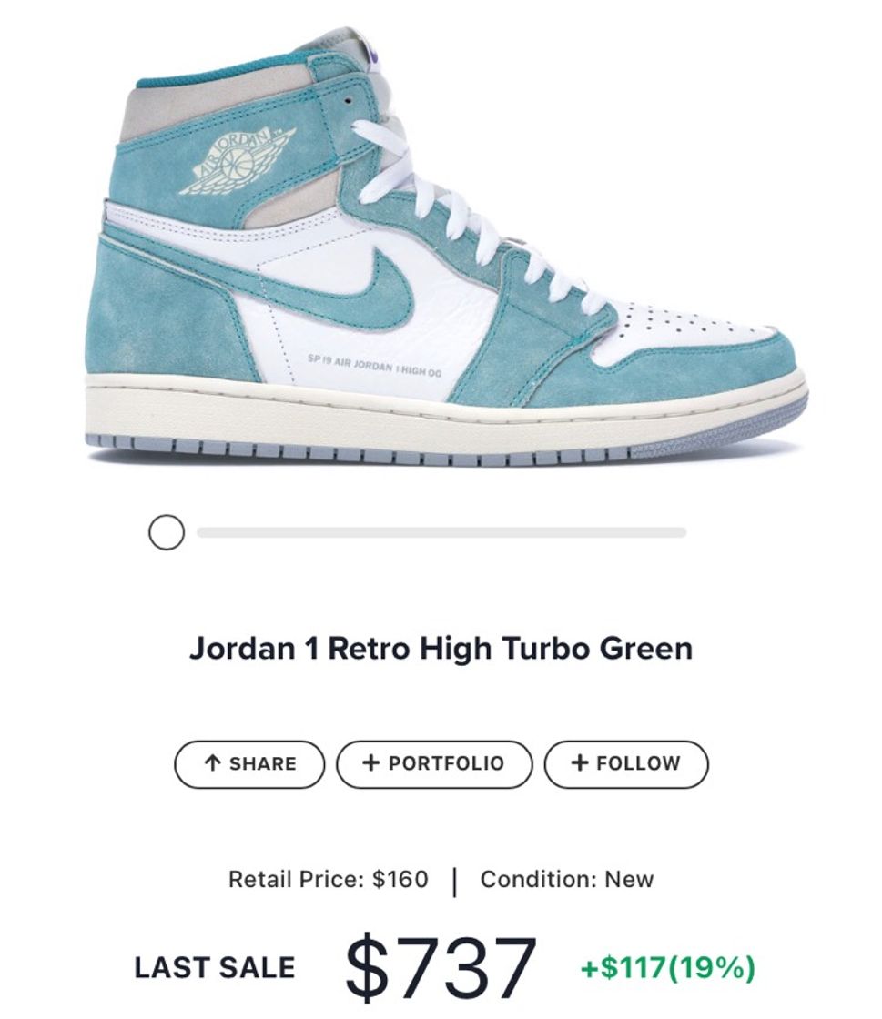 Moda Jordan 1 Retro High Turbo Green

