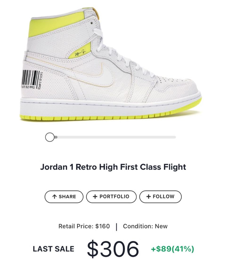 Moda Jordan 1 Retro High First Class Flight 