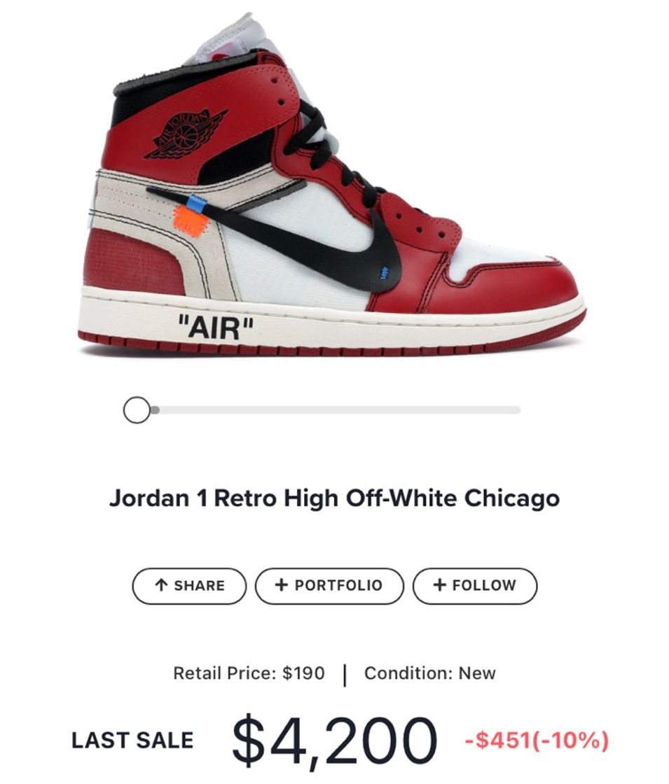 Moda Jordan 1 Retro High Off-White Chicago