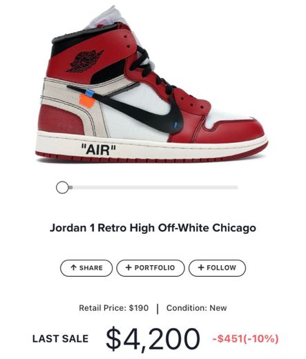 Jordan 1 Retro High Off-White Chicago