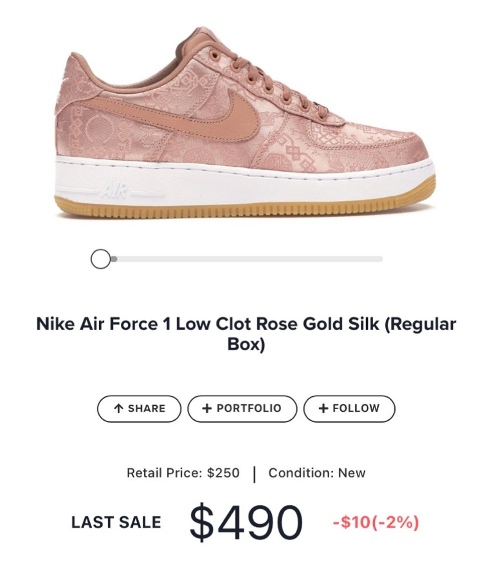 Moda Nike Air Force 1 Low Clot Rose Gold Silk