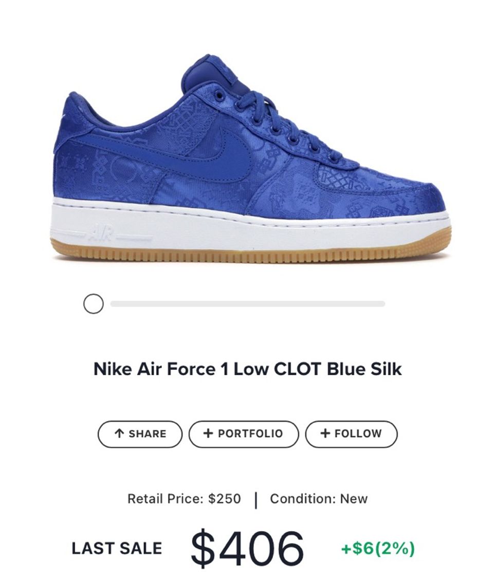 Moda Nike Air Force 1 Low CLOT Blue Silk