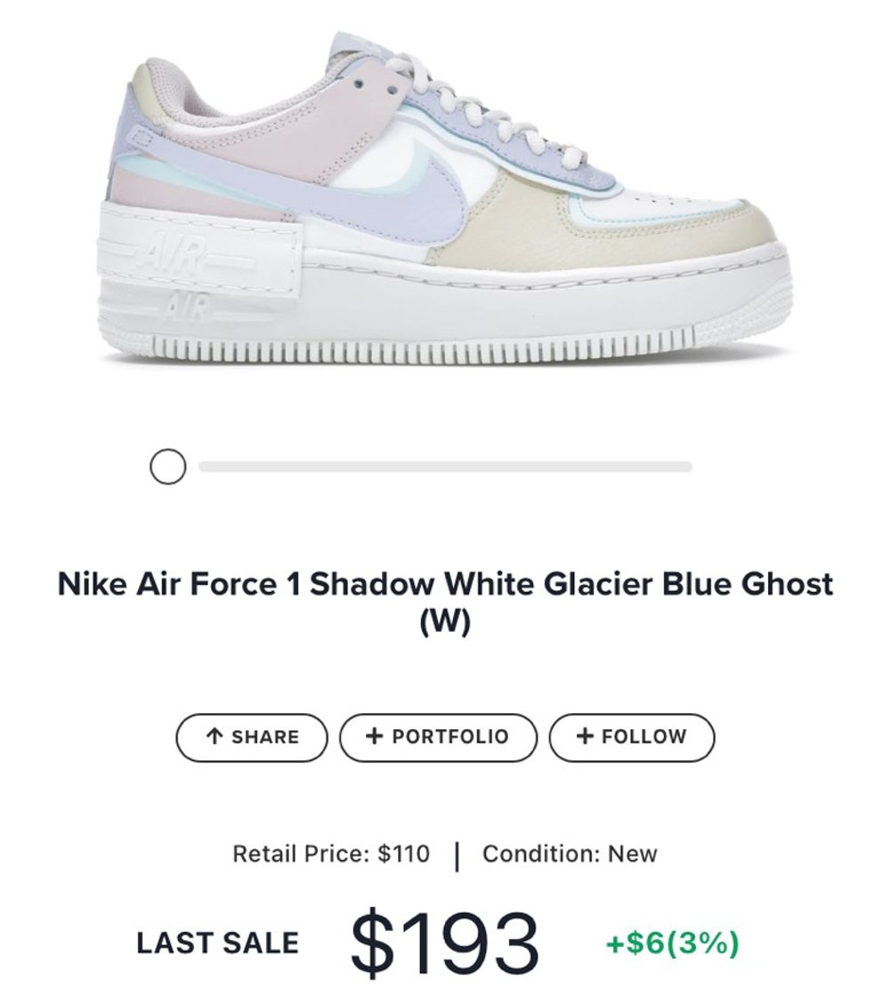 Fashion Nike Air Force 1 Shadow White Glacier Blue Ghost (W)
