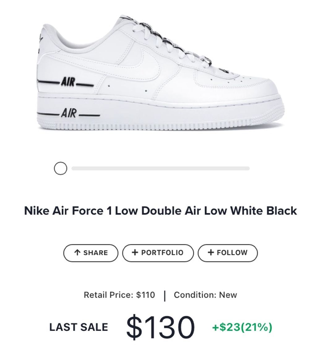 Fashion Nike Air Force 1 Low Double Air Low White Black