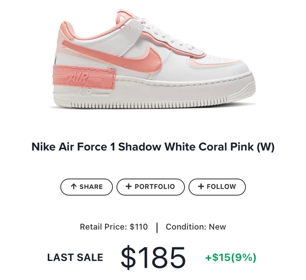 Fashion Nike Air Force 1 Shadow White Coral Pink (W)

