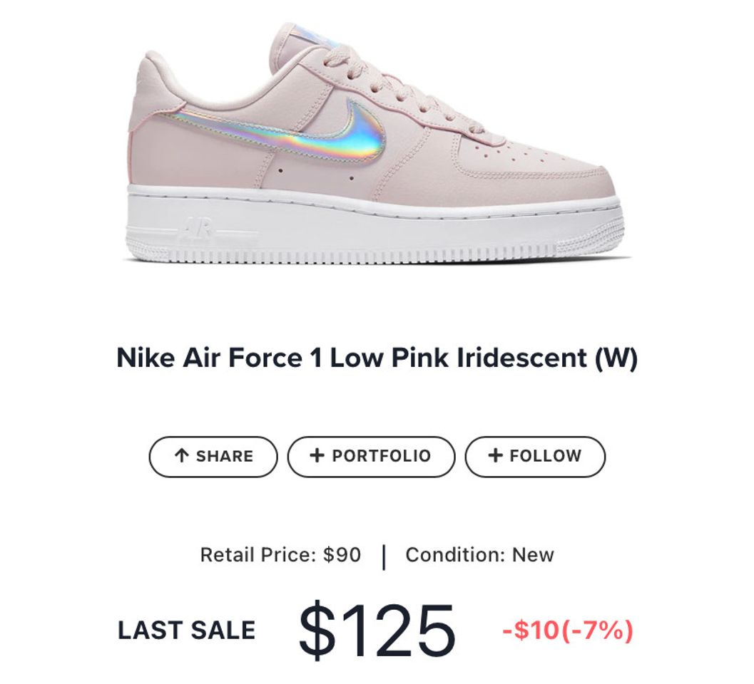 Fashion Nike Air Force 1 Low Pink Iridescent (W)