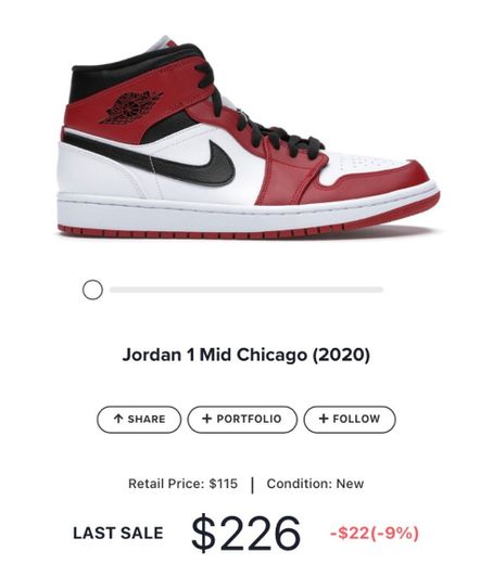 Jordan 1 Mid Chicago (2020)