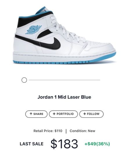 Jordan 1 Mid Laser Blue