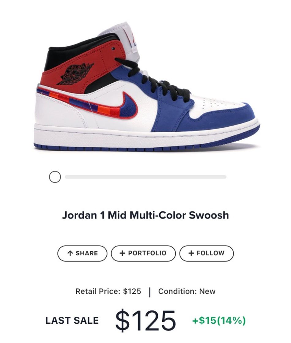 Moda Jordan 1 Mid Multi-Color Swoosh