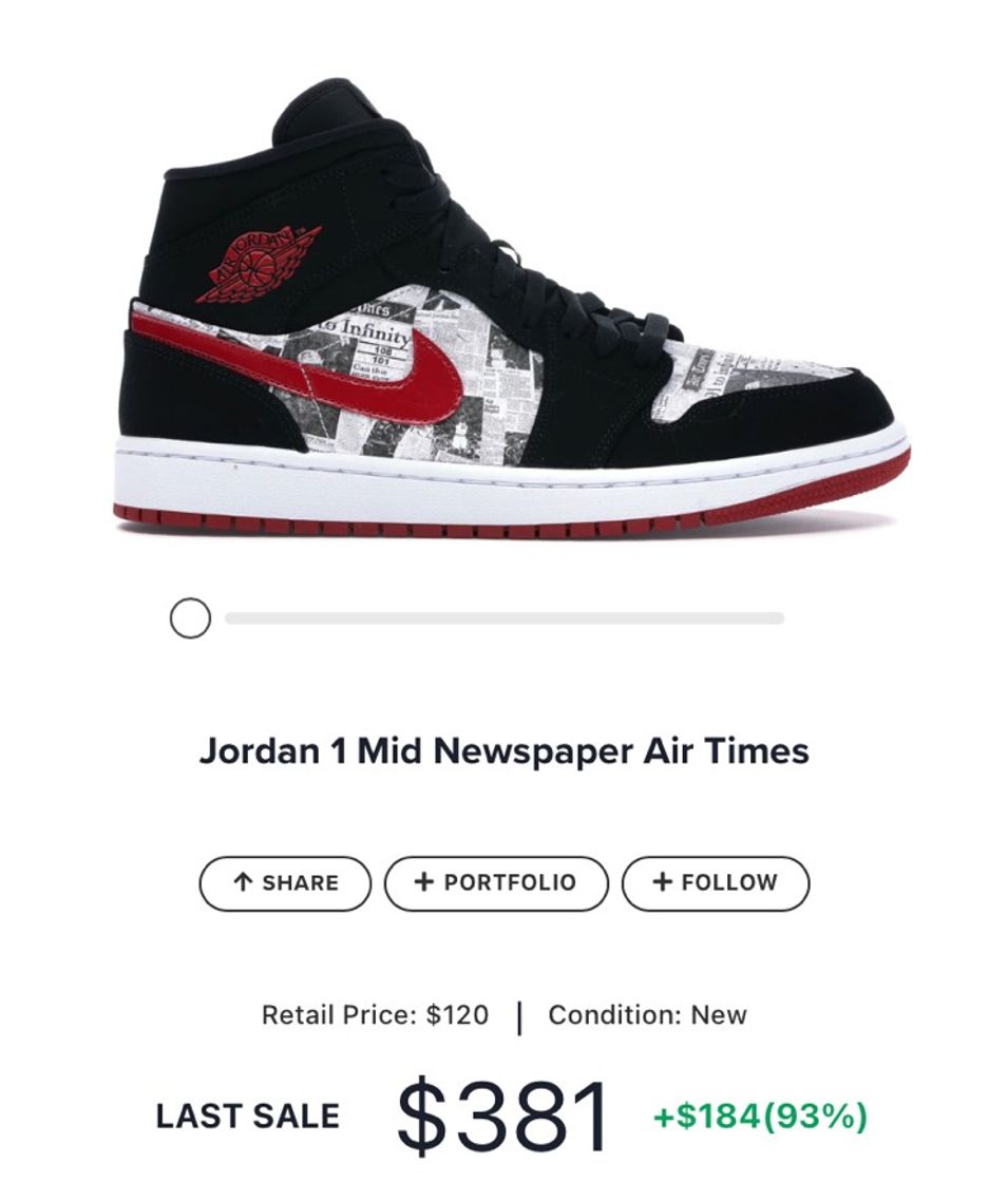 Fashion Jordan 1 Mid SE News Paper 