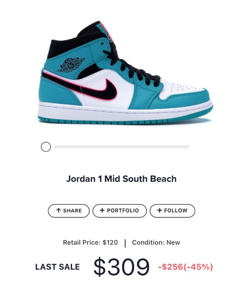 Moda Jordan 1 Mid South Beach