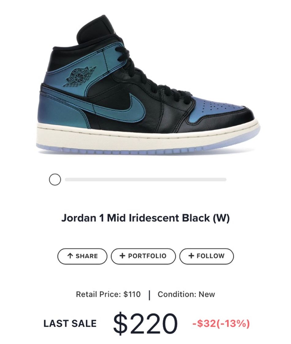 Moda Jordan 1 Mid Iridescent Black (W)