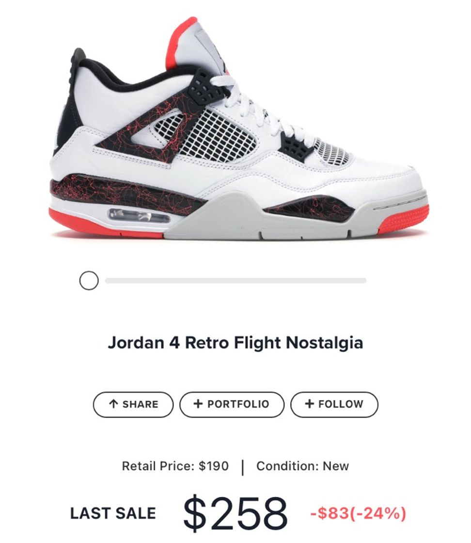 Moda Jordan 4 Retro Flight Nostalgia