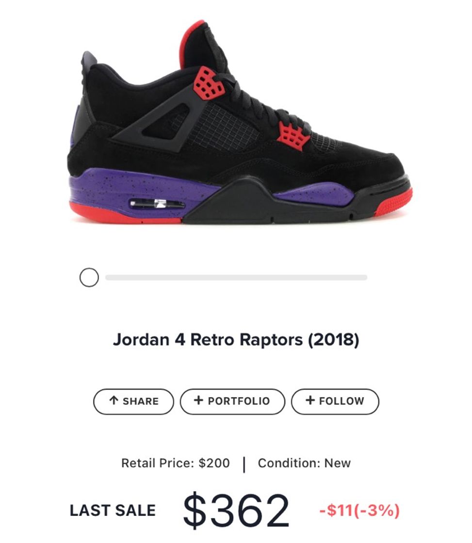 Moda Jordan 4 Retro Raptors (2018)