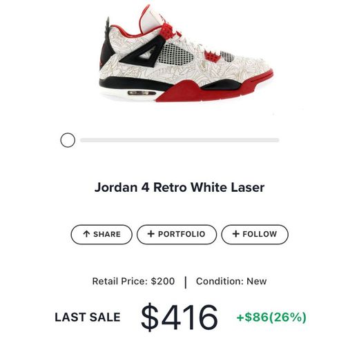 Jordan 4 Retro White Laser 