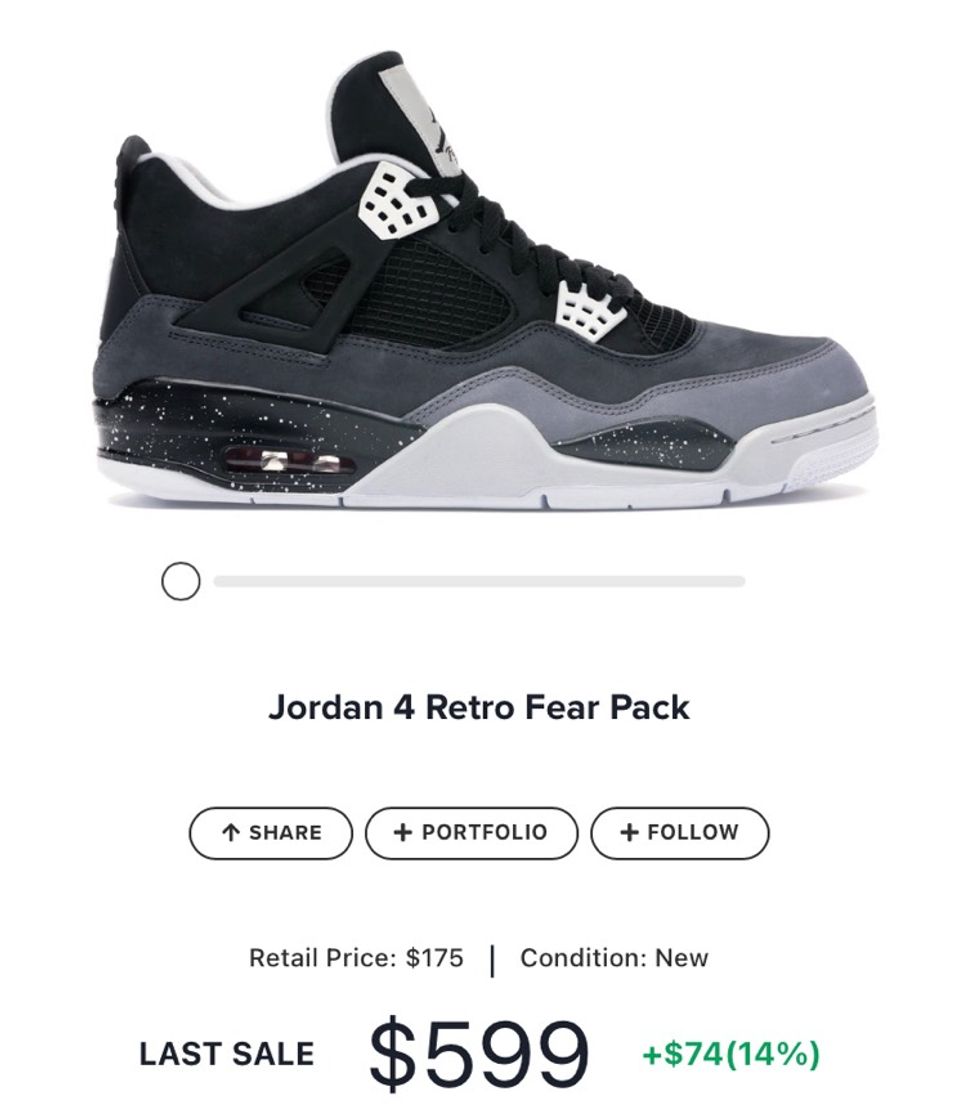 Fashion Jordan 4 Retro Fear Pack
