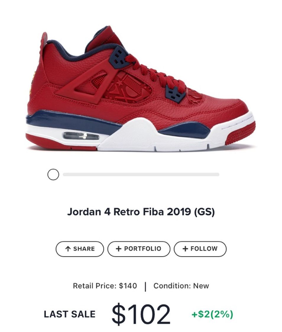 Fashion Jordan 4 Retro Fiba 2019 (GS)