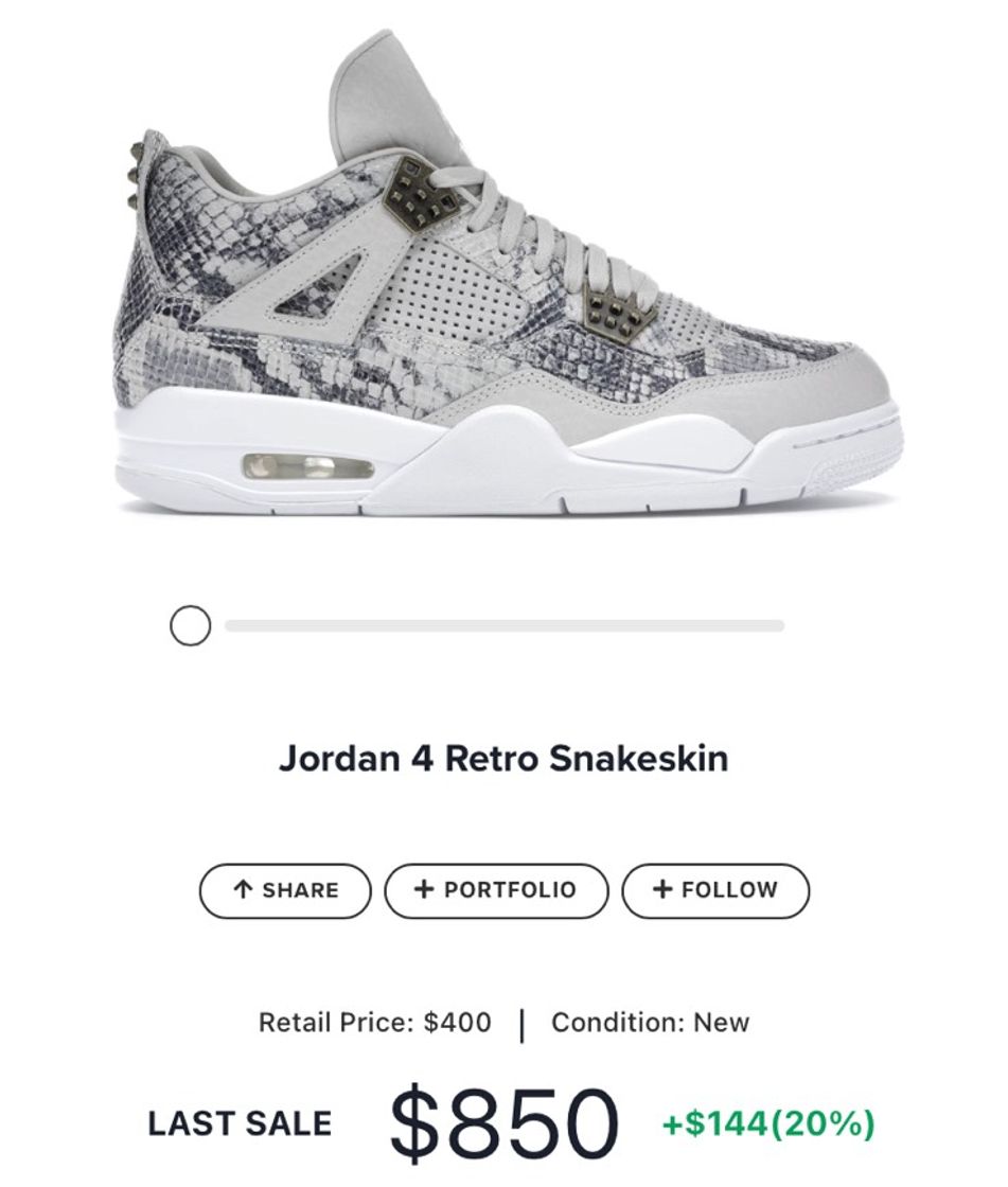 Fashion Jordan 4 Retro Snakeskin