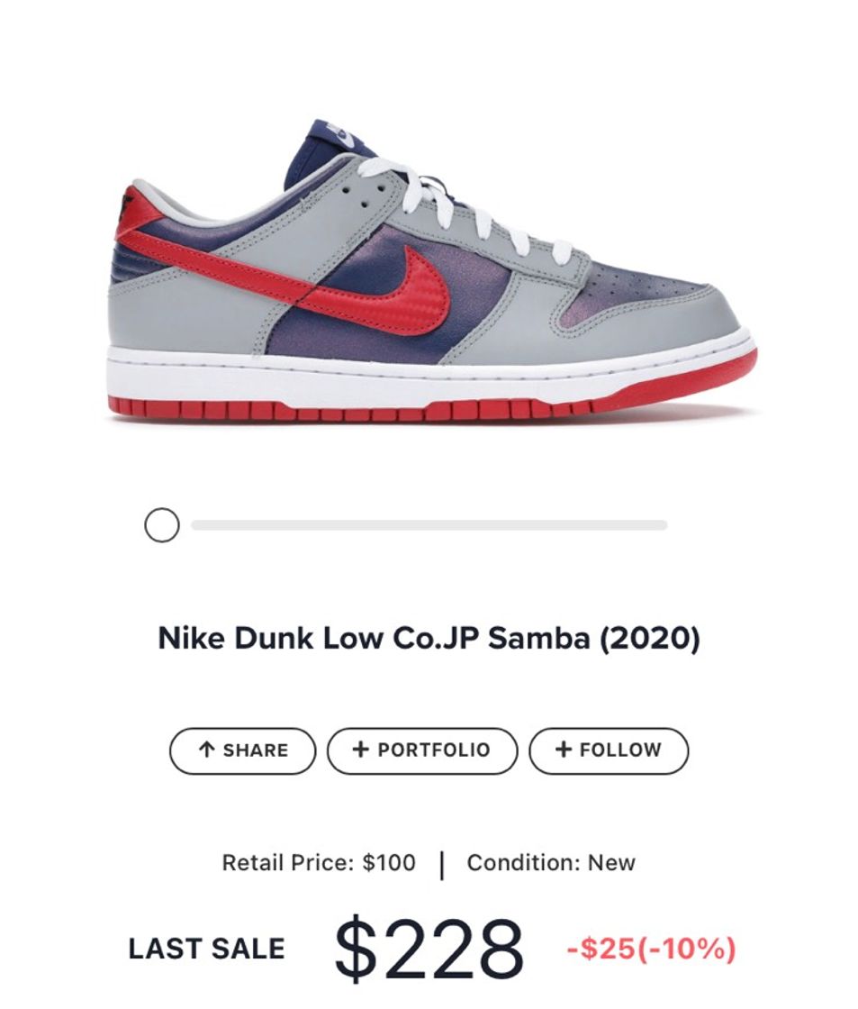 Moda Nike Dunk Low Co.JP Samba (2020)