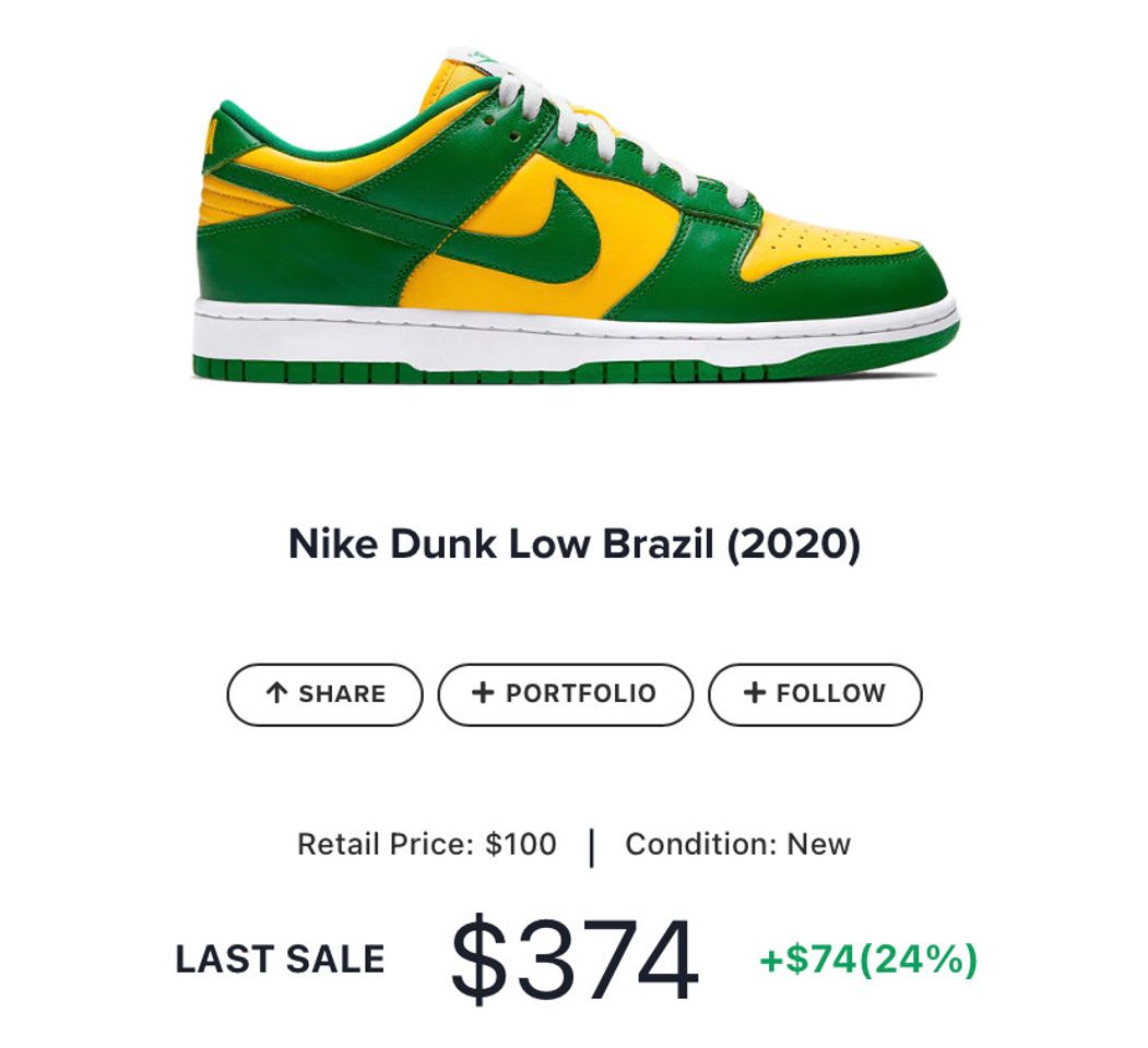 Fashion Nike Dunk Low Brazil (2020) - CU1727-700