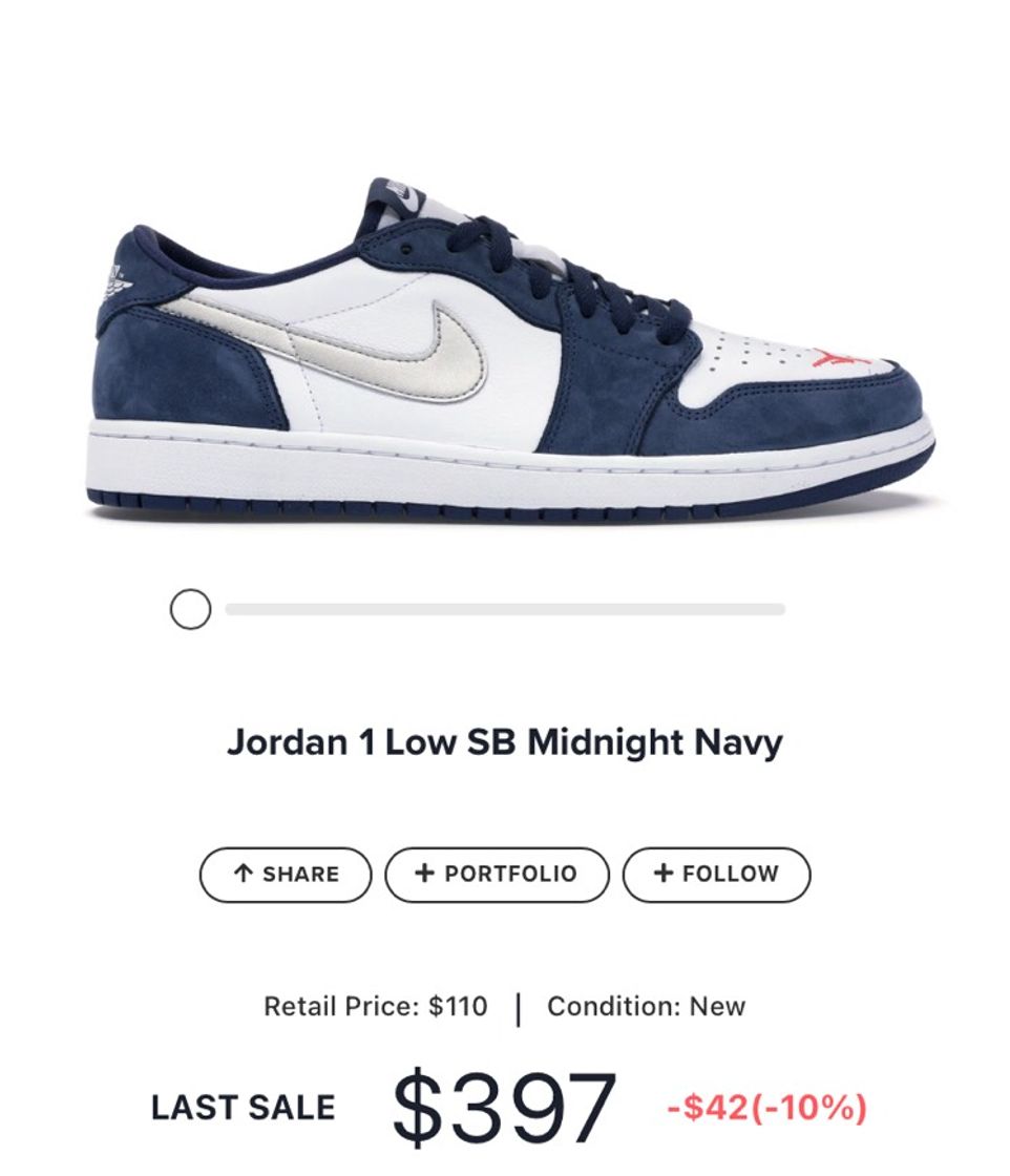 Fashion Jordan 1 Low SB Midnight Navy