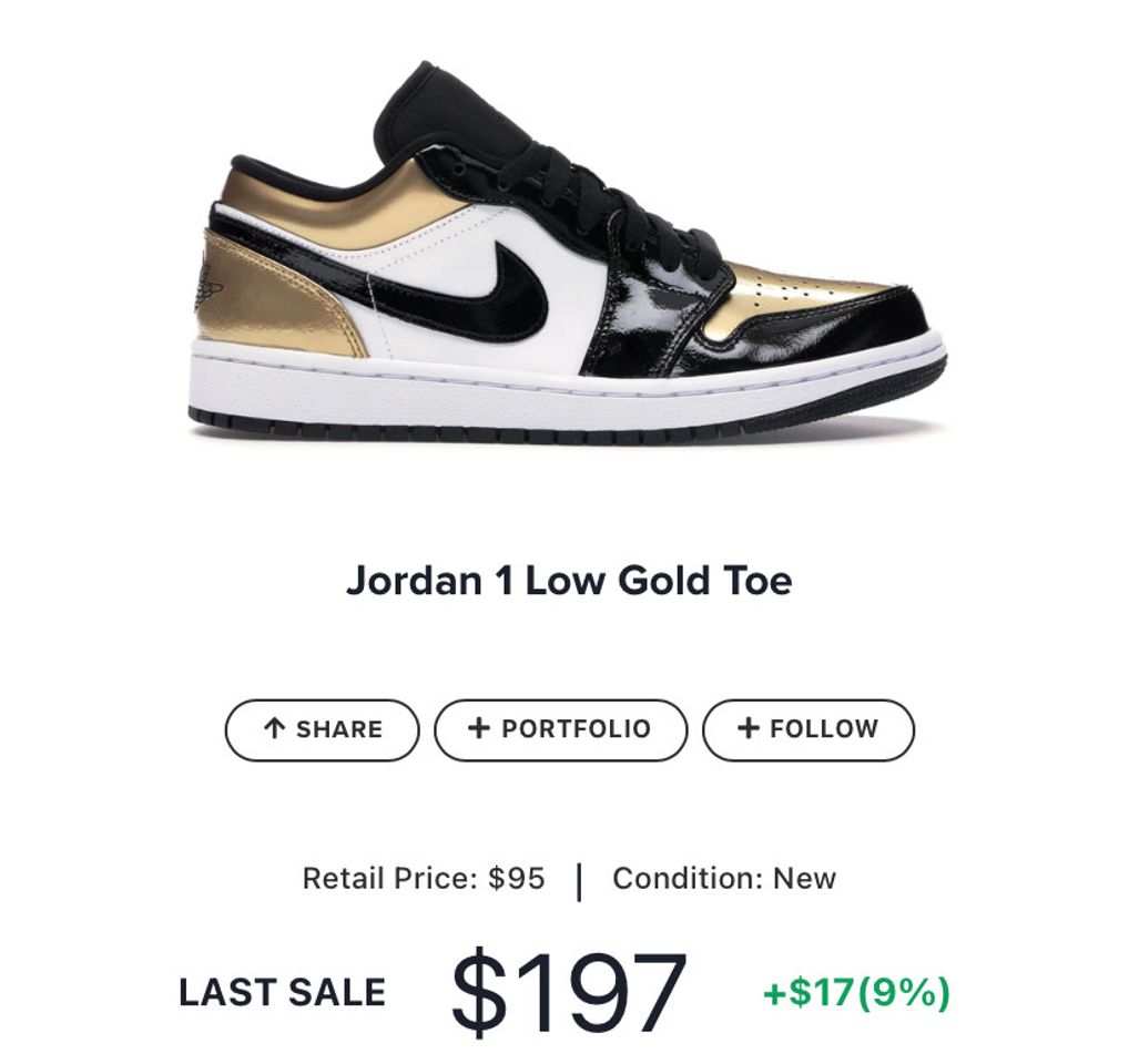Fashion Jordan 1 Low Gold Toe