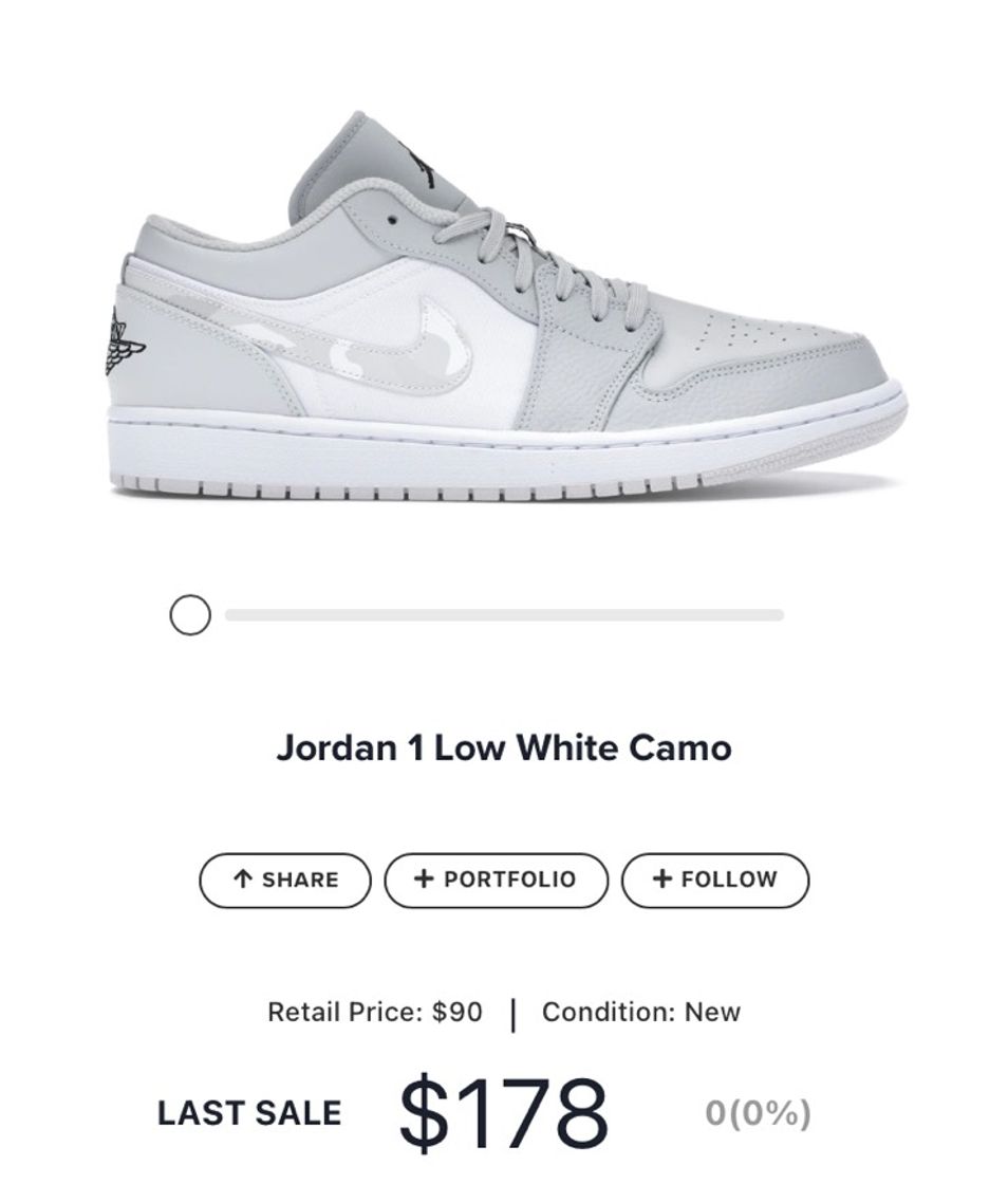 Moda Jordan 1 Low White Camo