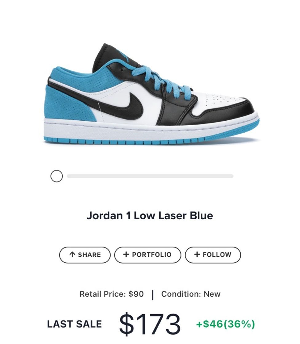 Moda Jordan 1 Low Laser Blue